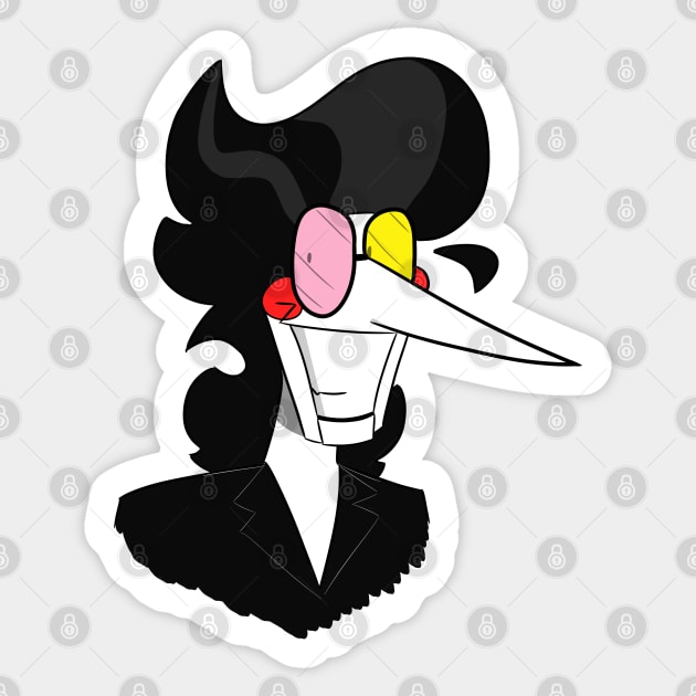 Goofy Spamton shirt Sticker by Smol Might Designs